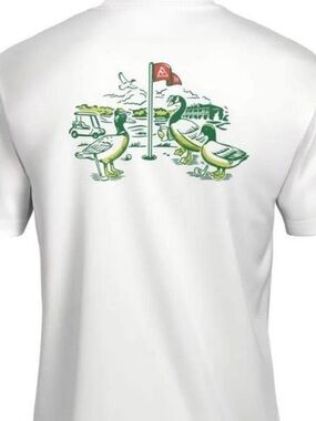 NWOT Molly’s Place Masters Short Sleeve Tee, White w/ Golf Graphic – Unisex XL